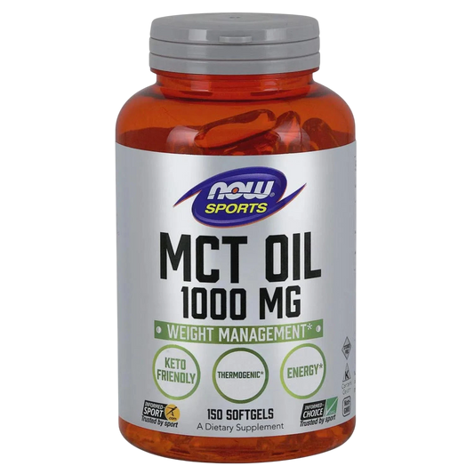 Aceite MCT 1000 mg, 150 Cápsulas Blandas – NOW Foods-Wellu