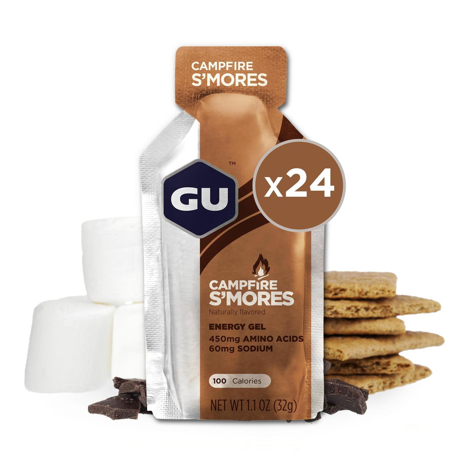 GU Gel Energía, Campfire S´mores 768g (24 gels 32g) – GU Energy-Wellu