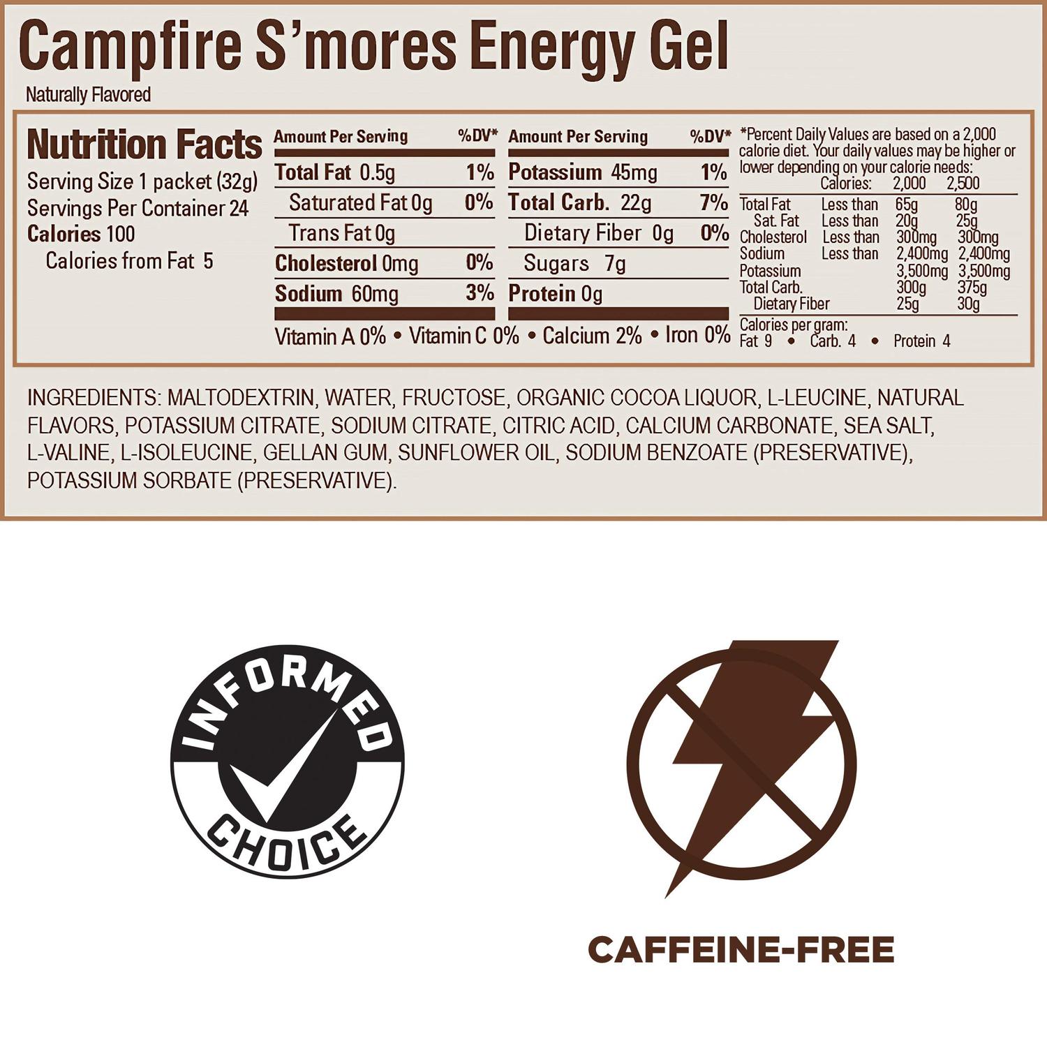 GU Gel Energía, Campfire S´mores 768g (24 gels 32g) – GU Energy-Wellu