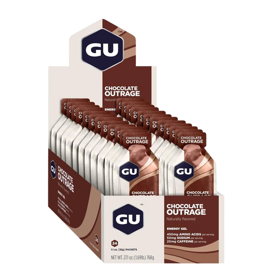 GU Gel Energía, Chocolate (20 mg Cafeína) 768g (24 gels 32g) – GU Energy-Wellu