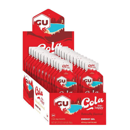 GU Gel Energía, Cola Me Happy (40 mg Cafeína) 768g (24 gels 32g) – GU Energy-Wellu