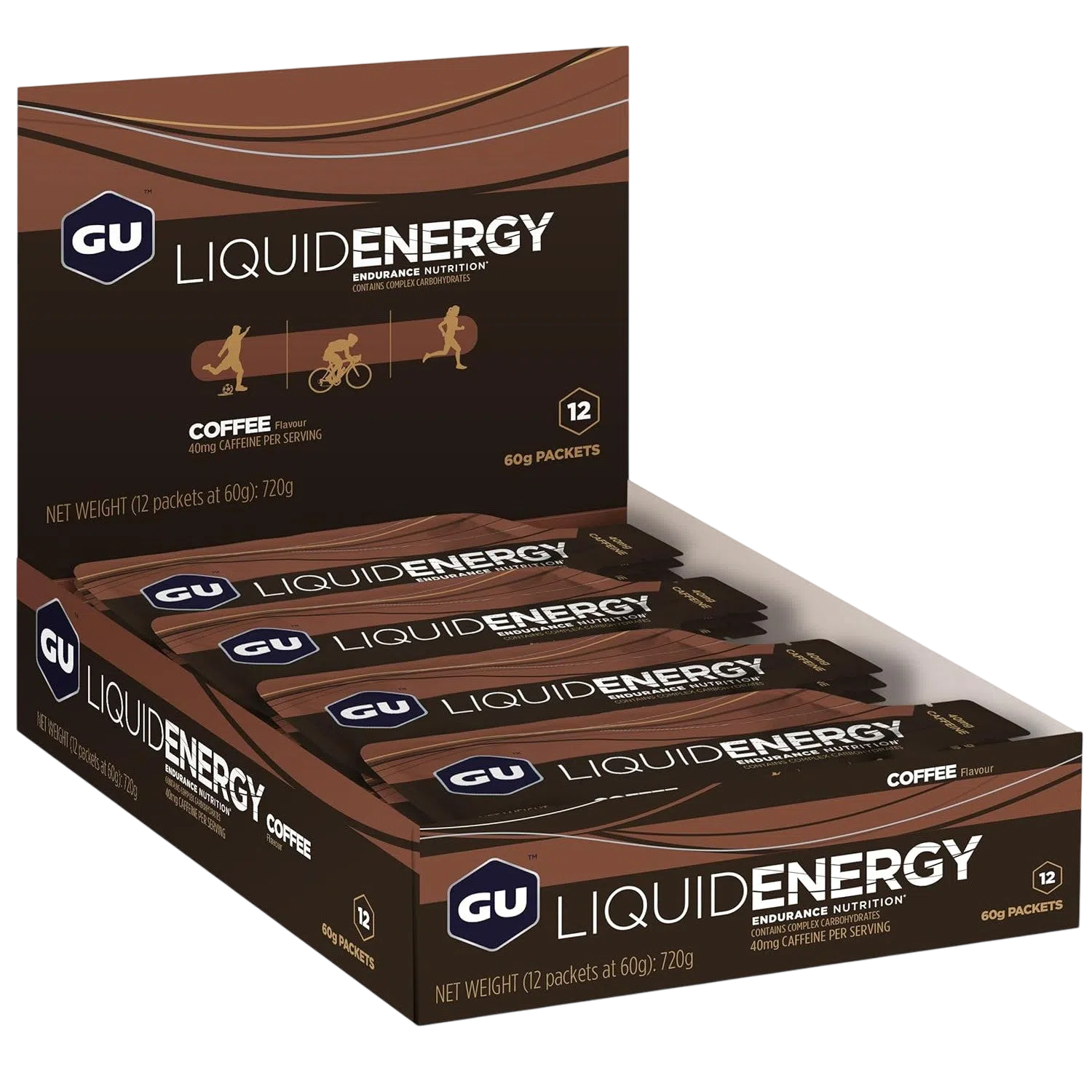GU Liquid Energía, Coffe (40 mg Cafeína) 1,440g (24 gels 60g) – GU Energy-Wellu