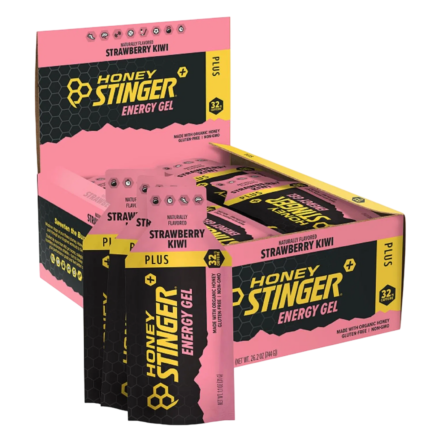 Honey Stinger Gel Organic Kiwi Strawberry 32gr c/24 pz-Wellu