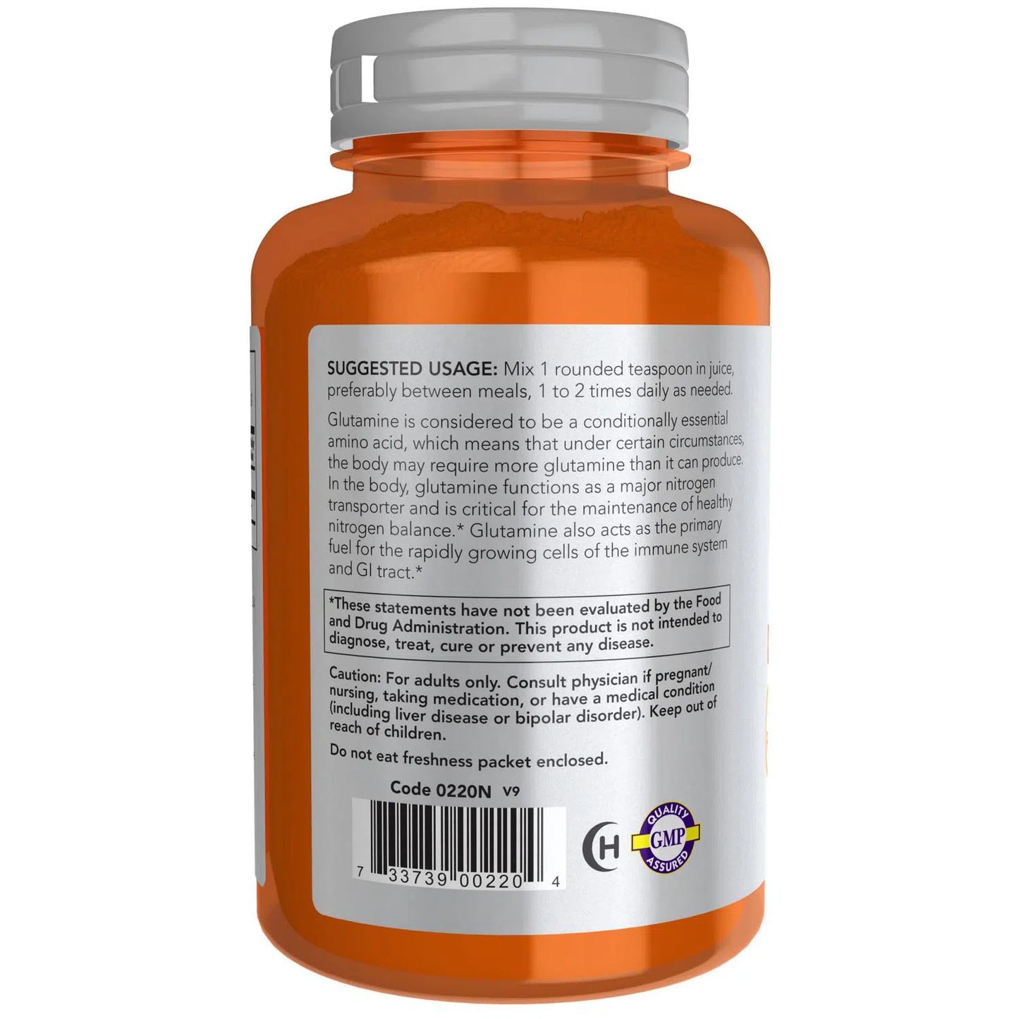 L-Glutamina en polvo, 170g – NOW Foods-Wellu