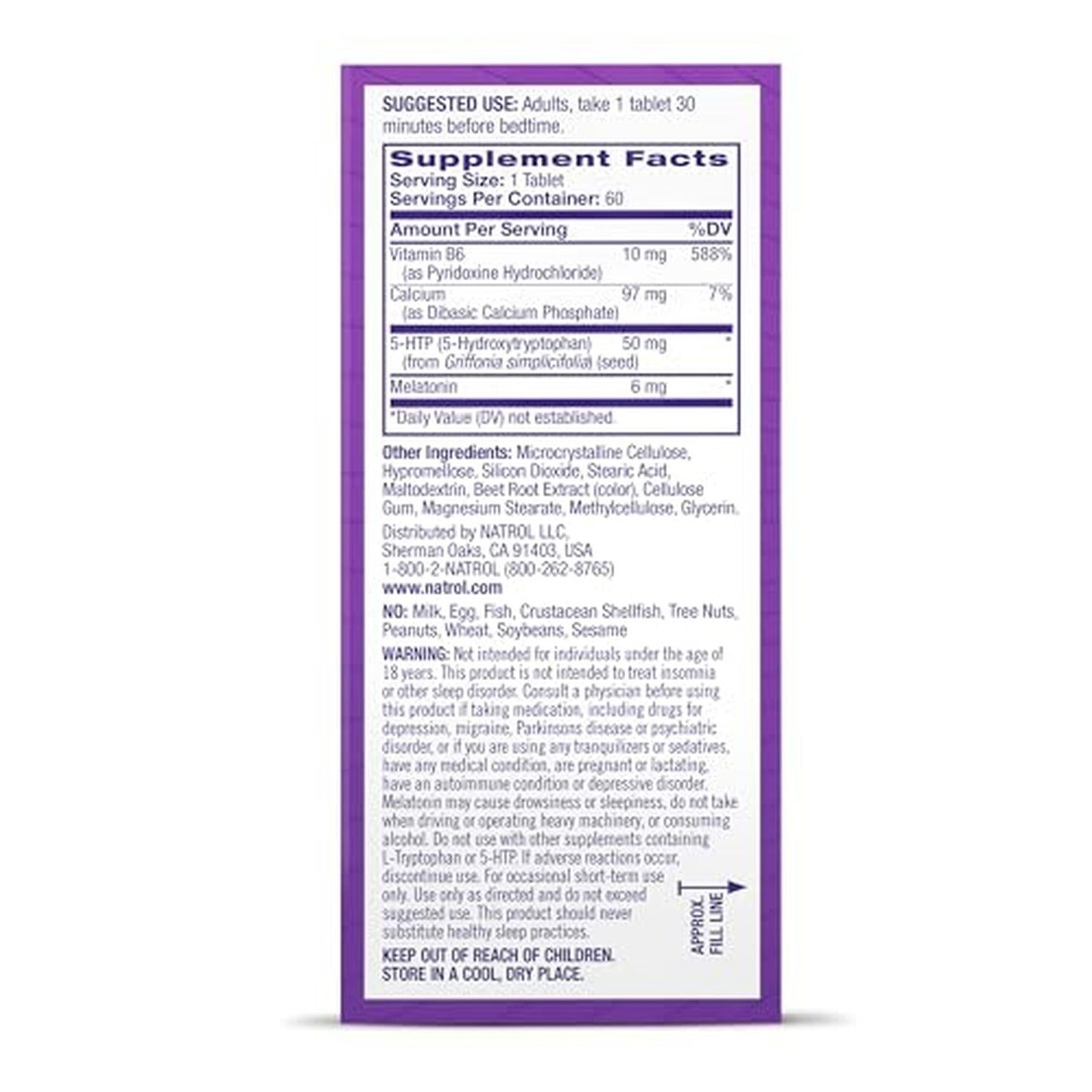 Melatonina y 5-HTP, 60 Tabletas – Natrol-Wellu