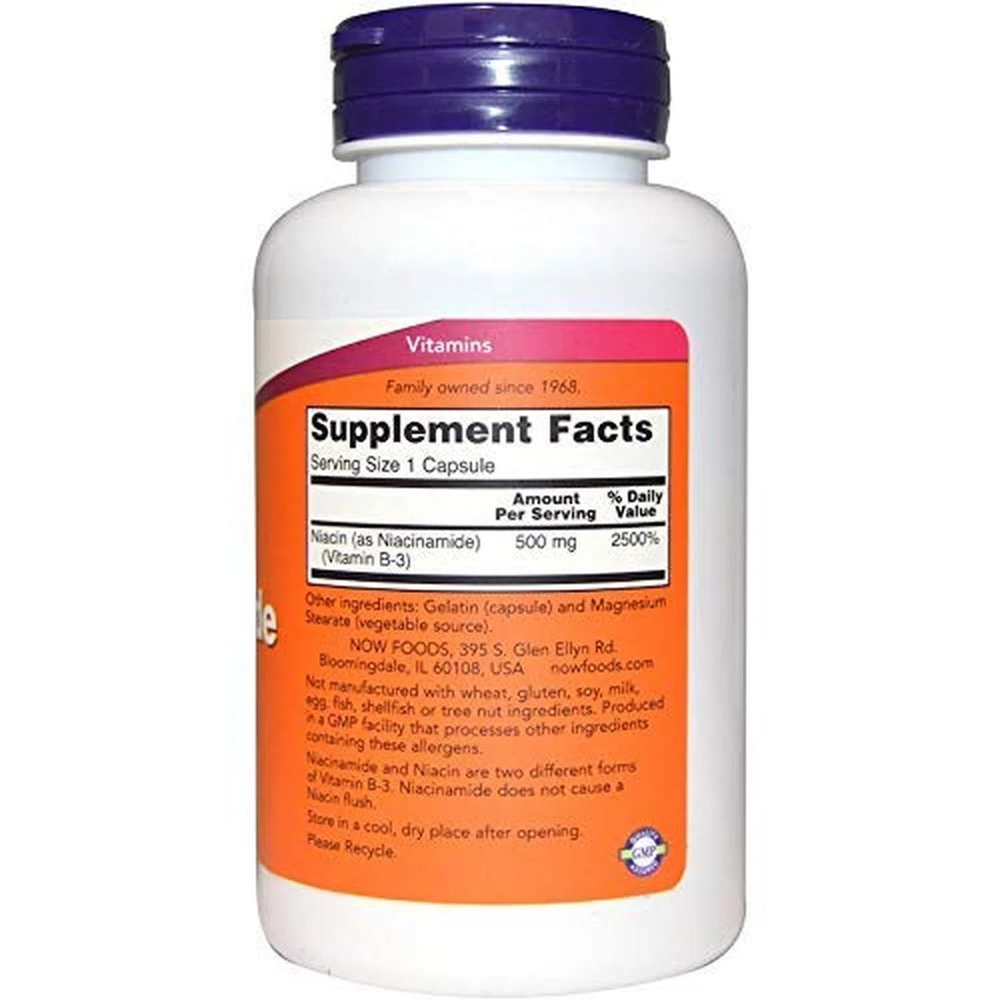 Niacinamide 500mg, 100 Caps-Wellu