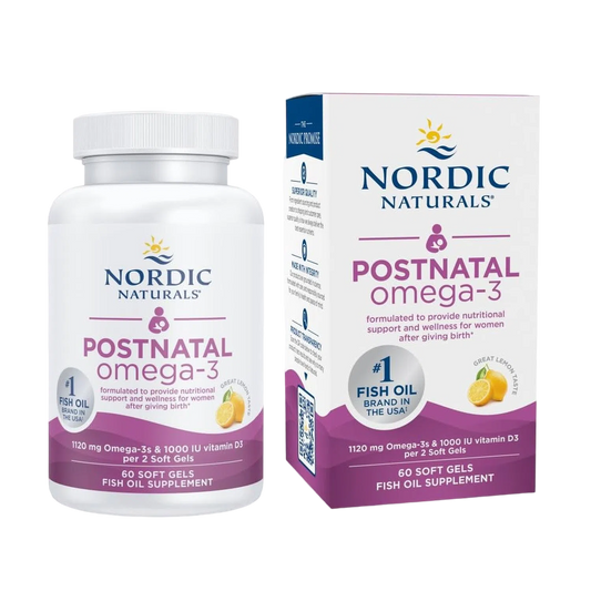 Postnatal Omega 3 650 mg, 60 Softgels – Nordic Naturals-Wellu