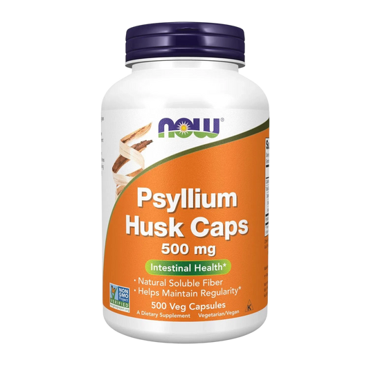Psyllium Husk Caps 500 mg, 500 caps – NOW Foods-Wellu