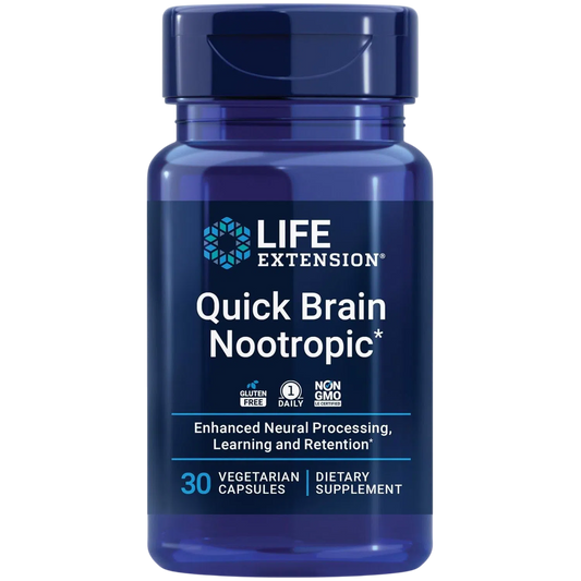 Quick Brain Nootropic, 30 Cápsulas – Life Extension-Wellu