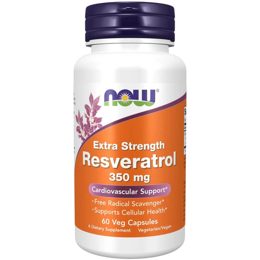 Resveratrol, máxima potencia de 350 mg, 60 Cápsulas Veg – NOW Foods-Wellu