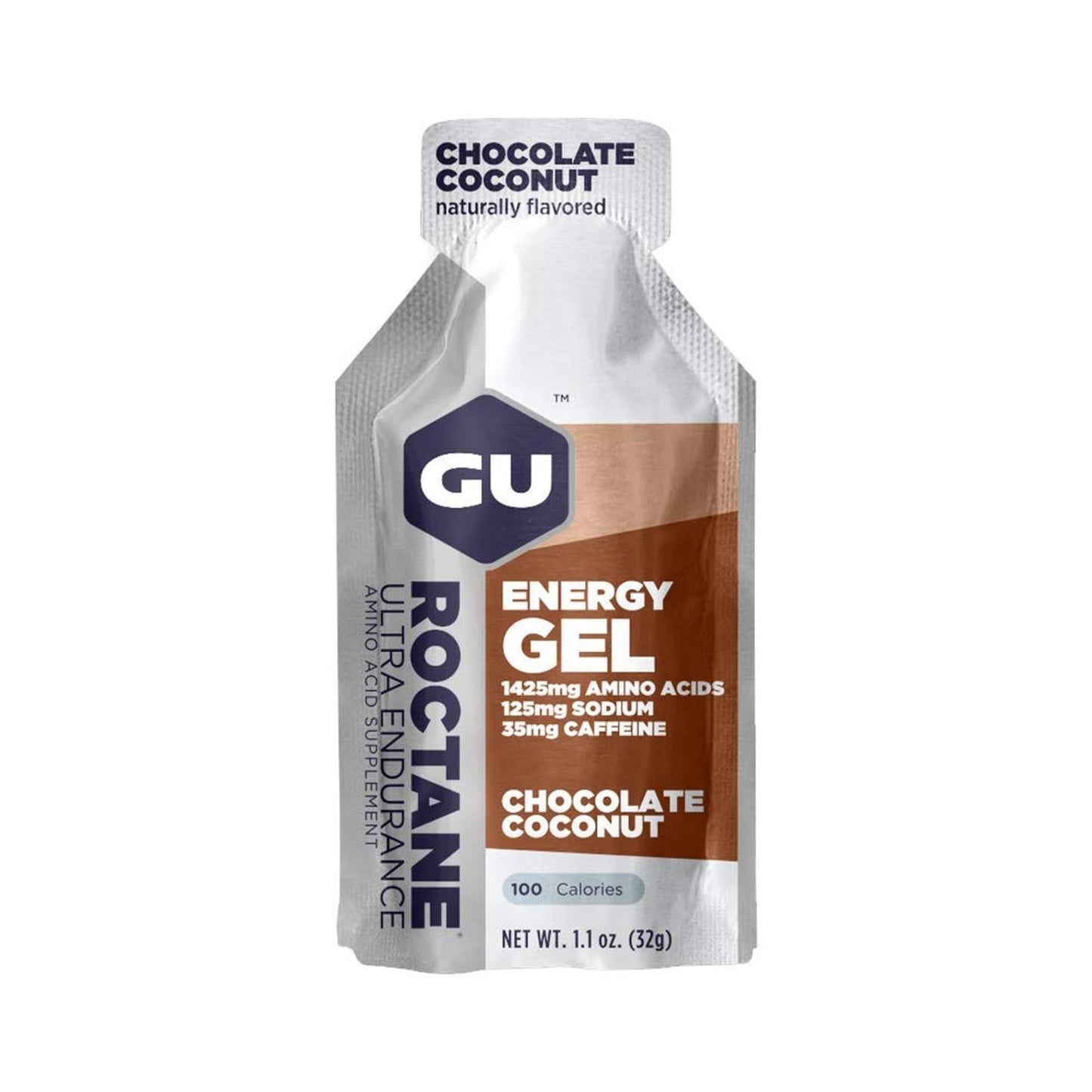 Roctane Gel Energía, Choco Coco (35 mg Cafeína) (24 gels 32g) – GU Energy-Wellu