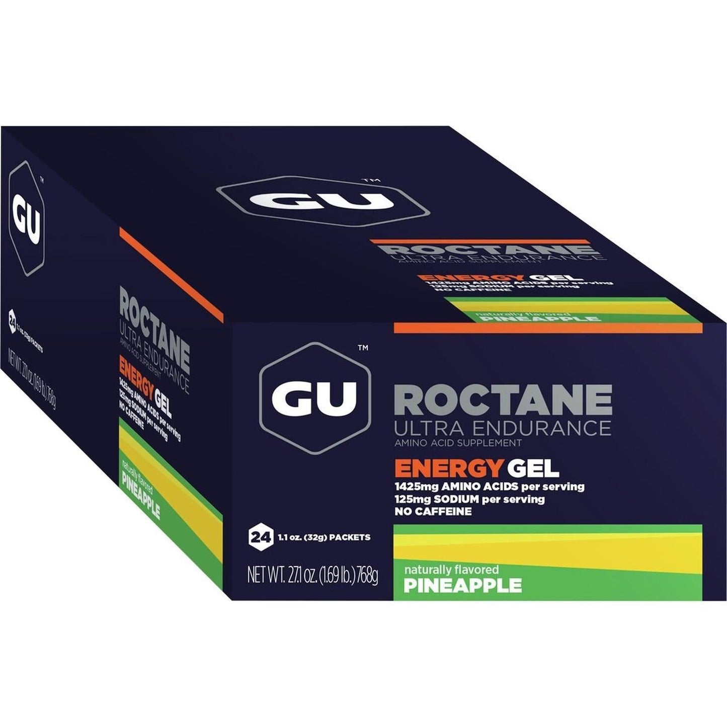 Roctane Gel Energía, Pineapple (24 gels 32g) – GU Energy-Wellu