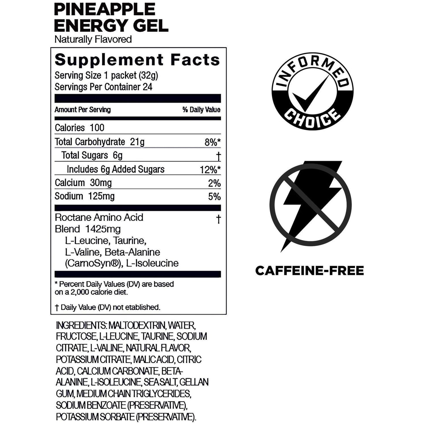 Roctane Gel Energía, Pineapple (24 gels 32g) – GU Energy-Wellu