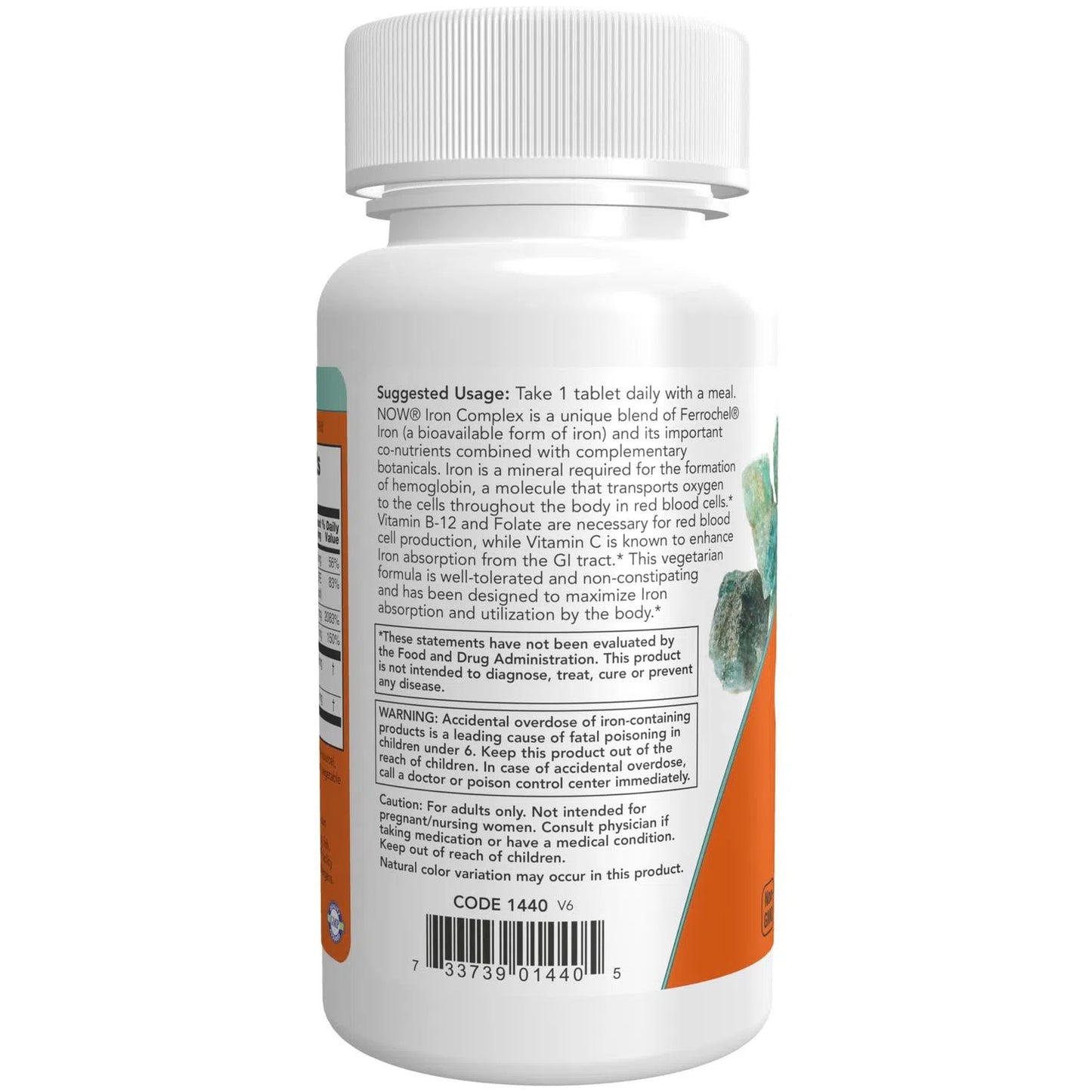 Vegetarianos de complejo de Hierro, 100 Tabletas – NOW Foods-Wellu
