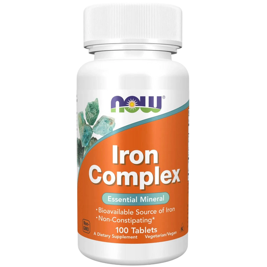 Vegetarianos de complejo de Hierro, 100 Tabletas – NOW Foods-Wellu