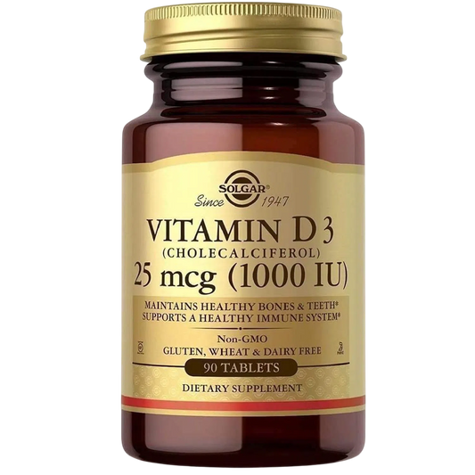 Vitamina D3 Cholecalciferol (1000 IU), 90 tab – Solgar-Wellu