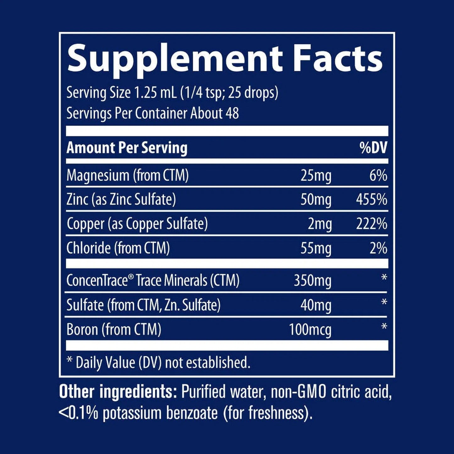 Zinc Iónico 50mg, 59ml (2 fl oz) – Trace Minerals-Wellu