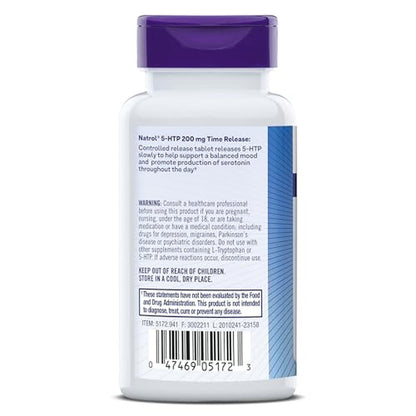 5-HTP 100mg Rápida disolución estado de ánimo, 30 Tabletas – Natrol-Wellu