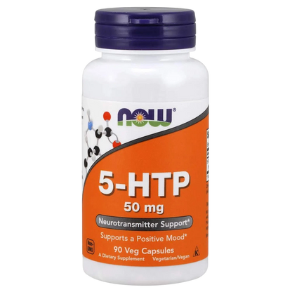 5-HTP de 50 mg, 90 Cápsulas Veg – NOW Foods-Wellu