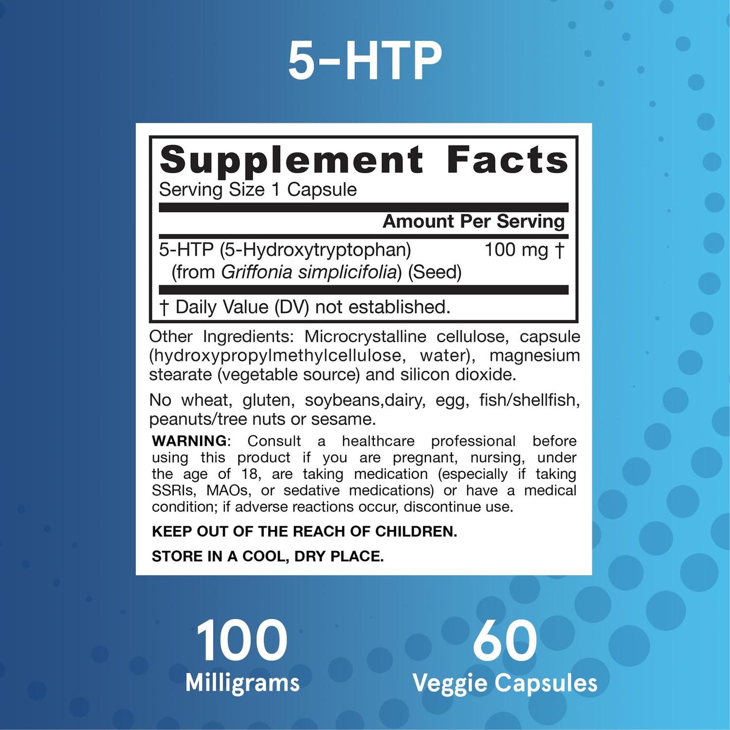 5-Hidroxitriptófano 100mg, 60 Vcaps – Jarrow Formulas-Wellu