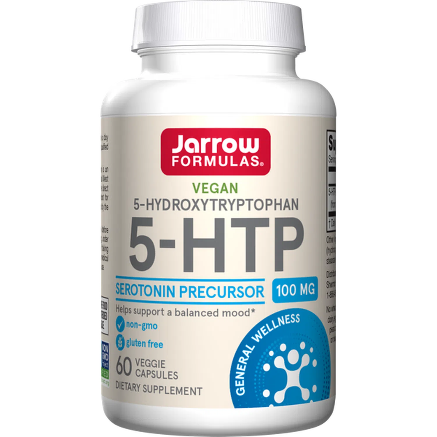 5-Hidroxitriptófano 100mg, 60 Vcaps – Jarrow Formulas-Wellu