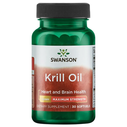 Aceite de Krill de Máxima Potencia 1g, 30 Sgels – Swanson-Wellu