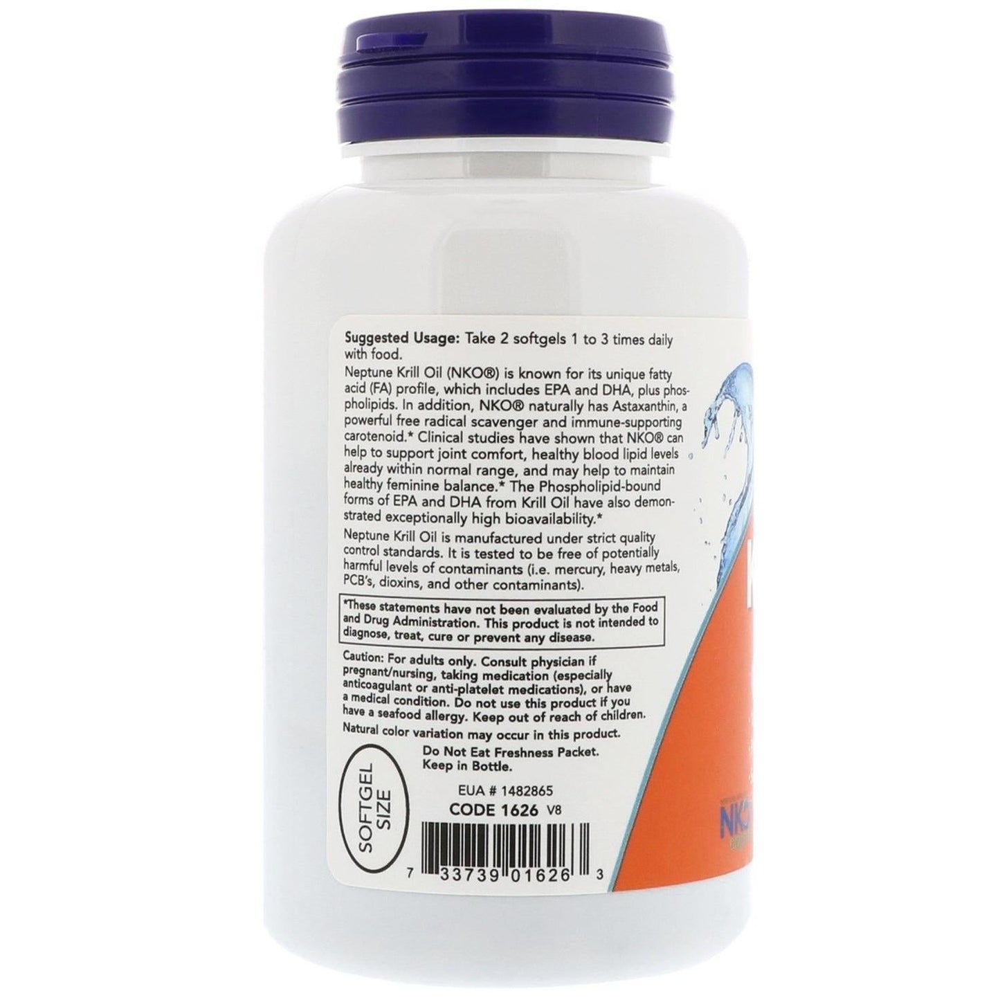 Aceite de Krill de Neptuno 500mg, 120 cápsulas – NOW Foods-Wellu