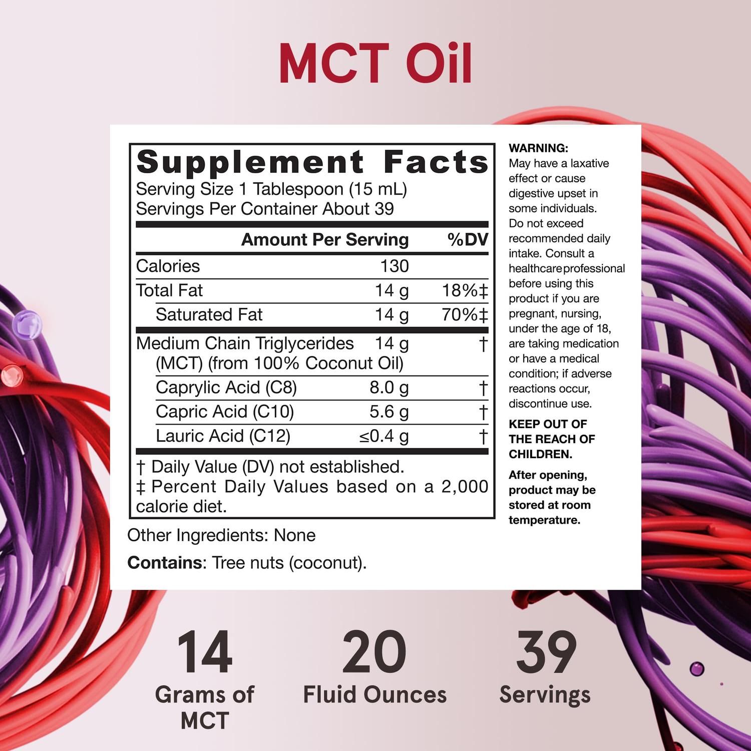 Aceite de MCT, 591 ml – Jarrow Formulas-Wellu