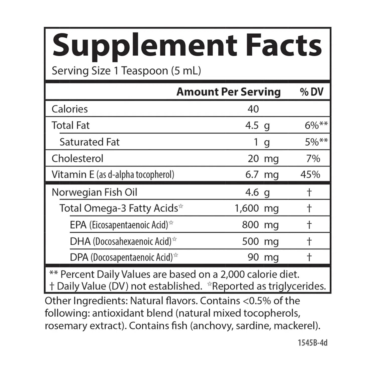 Aceite de Pescado Omega-3 1600mg, 500 ml – Carlson Labs-Wellu