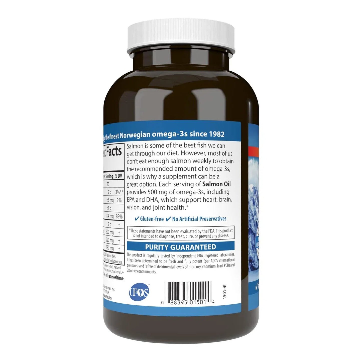 Aceite de Salmón Enriquecido 500mg, 180 Sfgel – Carlson Labs-Wellu