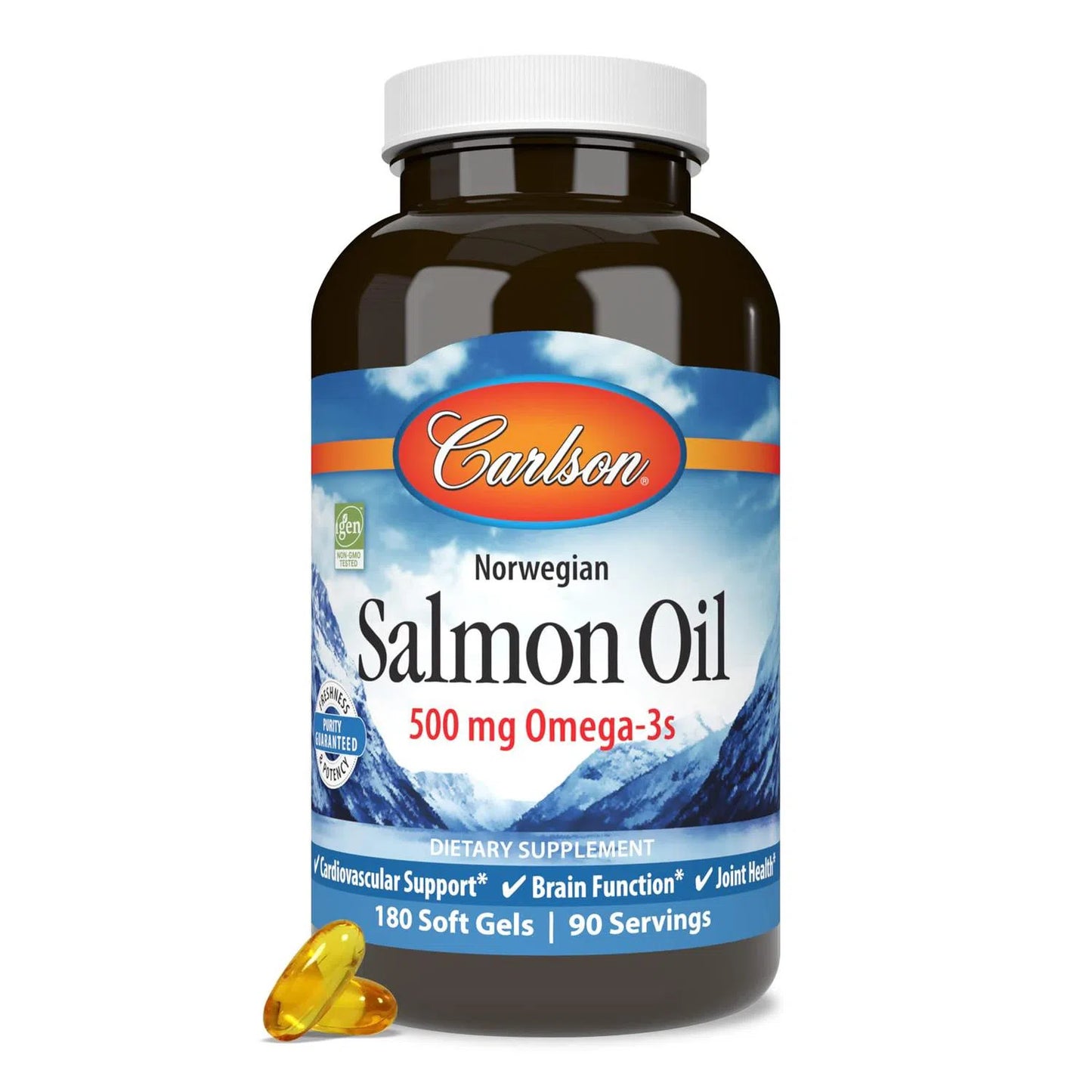 Aceite de Salmón Enriquecido 500mg, 180 Sfgel – Carlson Labs-Wellu