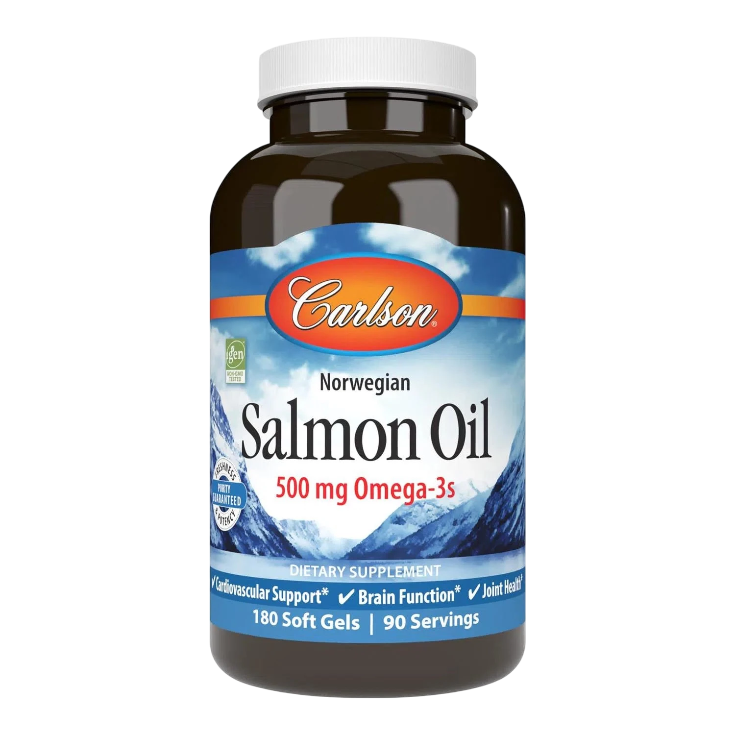 Aceite de Salmón Enriquecido 500mg, 180 Sfgel – Carlson Labs-Wellu