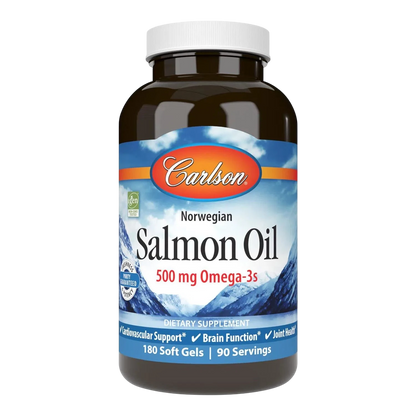 Aceite de Salmón Enriquecido 500mg, 180 Sfgel – Carlson Labs-Wellu