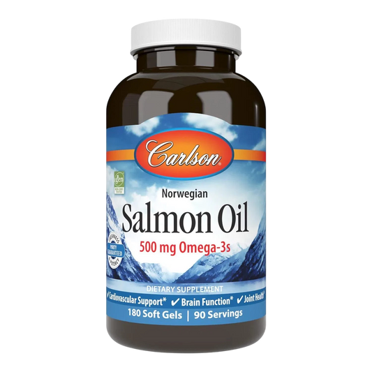 Aceite de Salmón Enriquecido 500mg, 180 Sfgel – Carlson Labs-Wellu