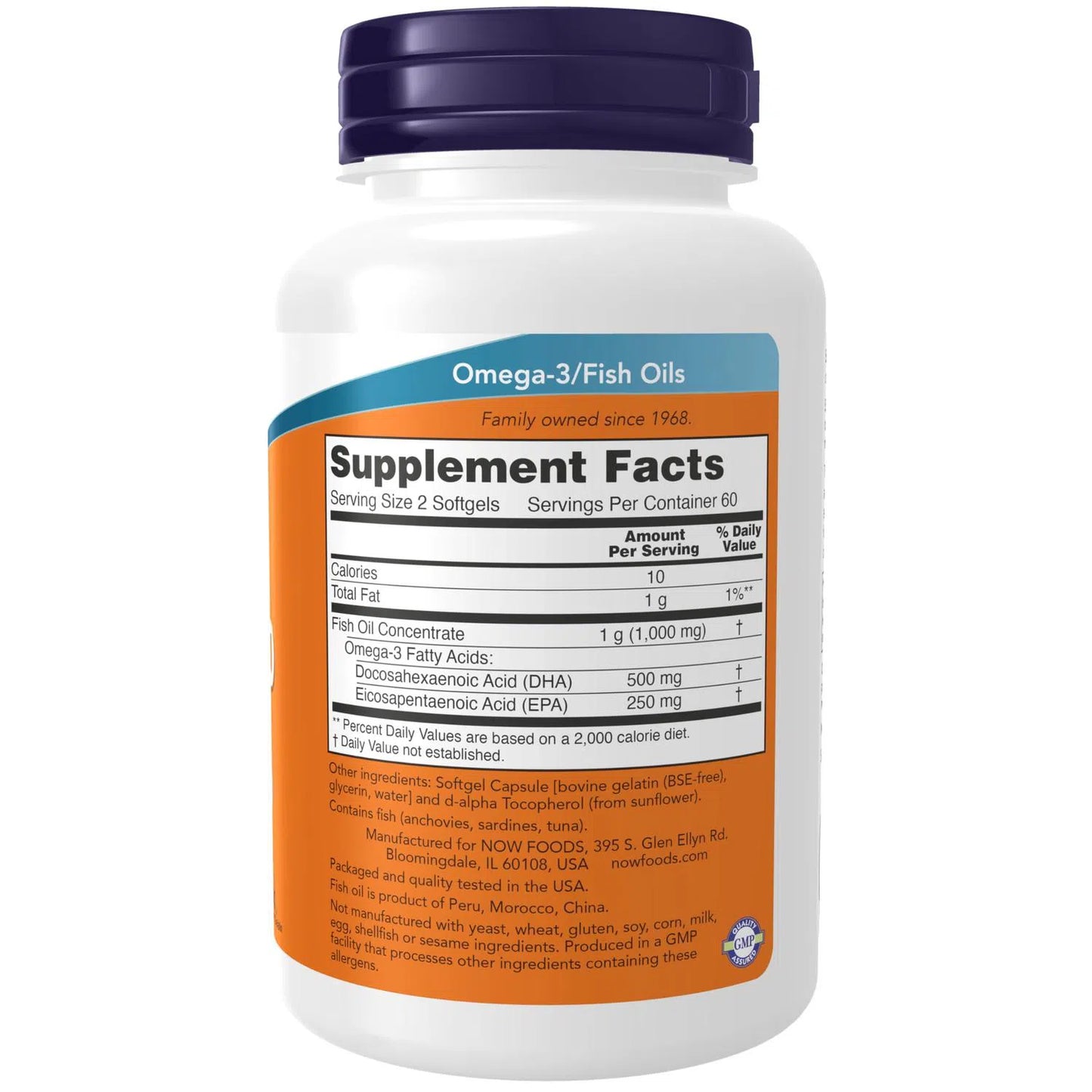 Aceite de pescado DHA-250, 120 Softgels – NOW Foods-Wellu