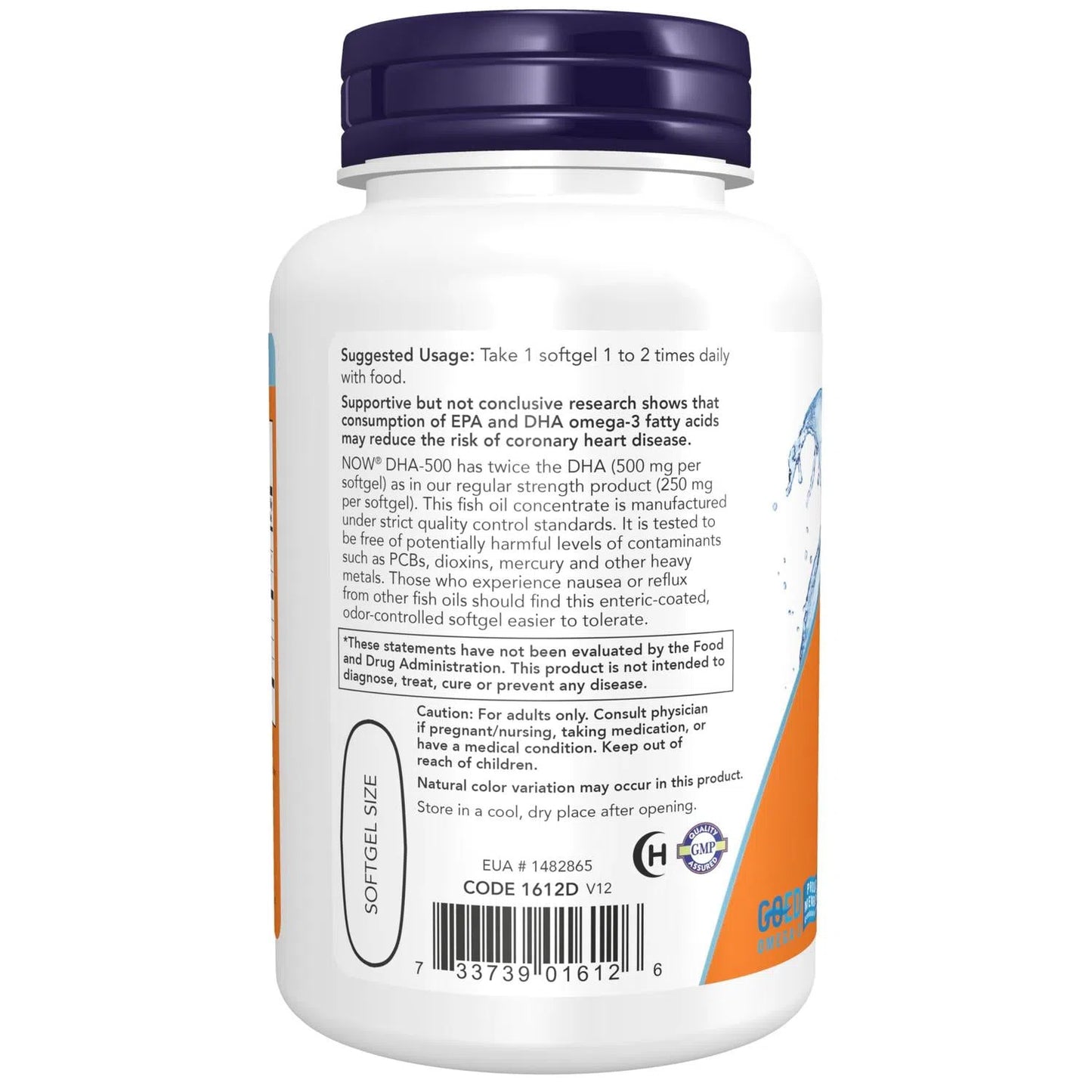 Aceite de pescado DHA-500 de doble potencia, 90 Softgels – NOW Foods-Wellu