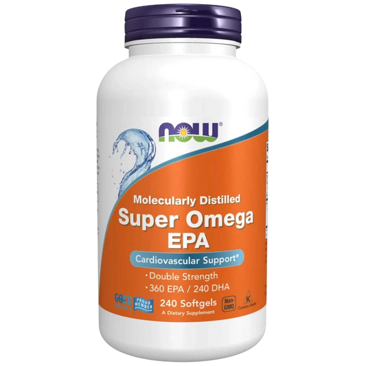 Aceite de pescado Super Omega EPA de doble potencia, 240 Softgels – NOW Foods-Wellu