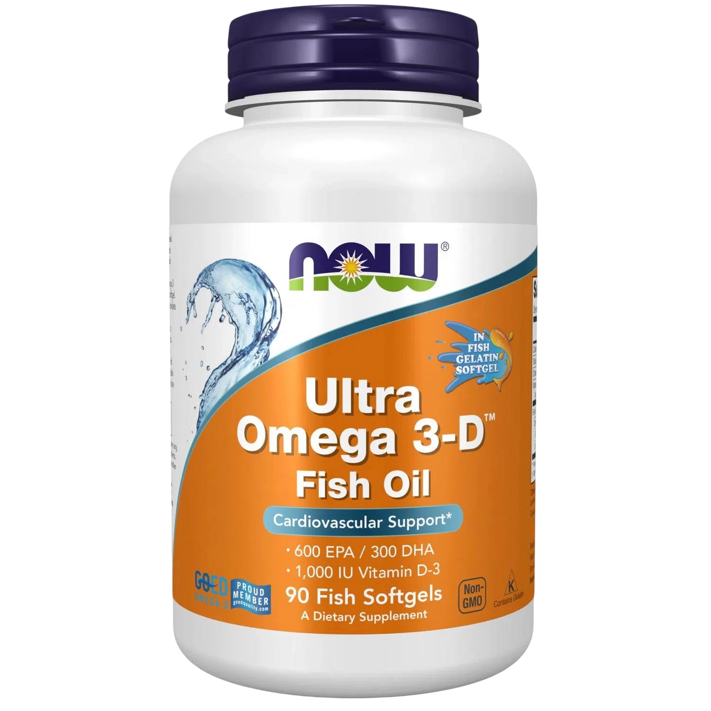 Pescado con Aceite de pescado (gelatina de pescado) Ultra Omega 3-D™, 90 Fish Softgels – NOW Foods-Wellu