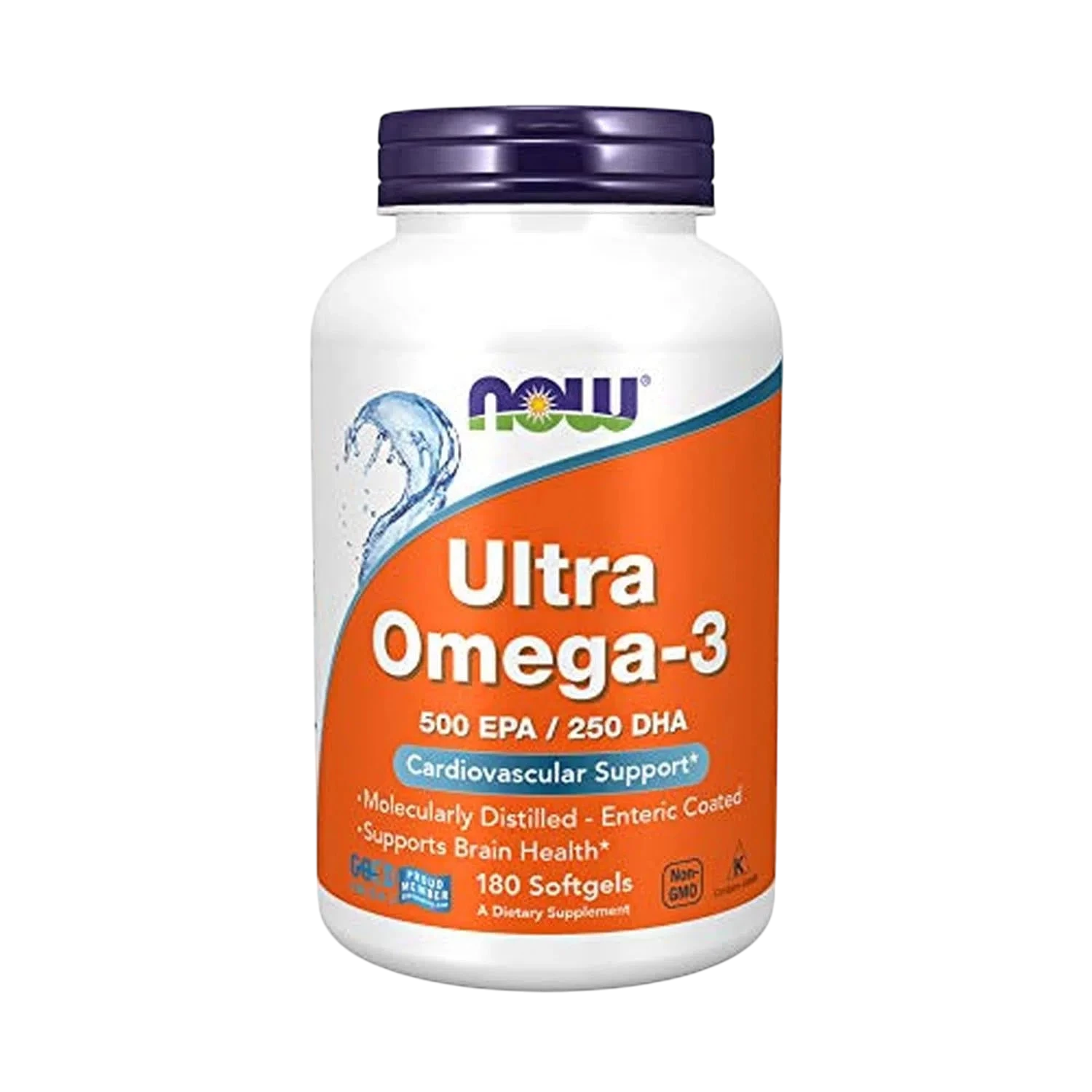 Aceite de pescado Ultra Omega-3 (gelatina bovina), 180 Softgels – NOW Foods-Wellu