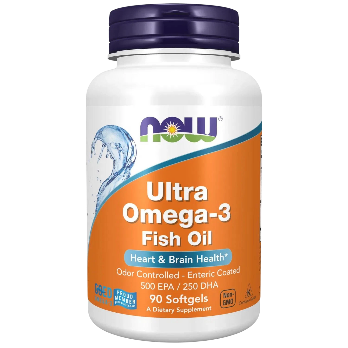 Aceite de pescado Ultra Omega-3 (gelatina bovina), 90 Softgels – NOW Foods-Wellu