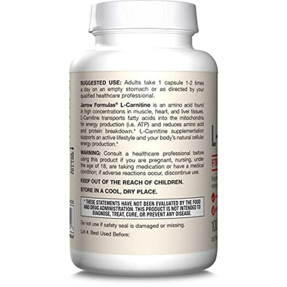 Acetil L-Carnitina 500mg, 60 Vcaps – Jarrow Formulas-Wellu