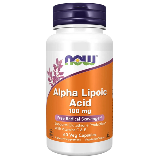 Ácido alfa lipoico de 100 mg, 60 Veg Capsule – NOW Foods-Wellu