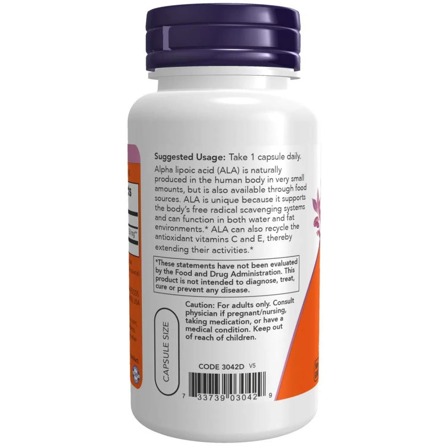 Ácido alfa lipoico de 250 mg, 60 Cápsulas Veg – NOW Foods-Wellu