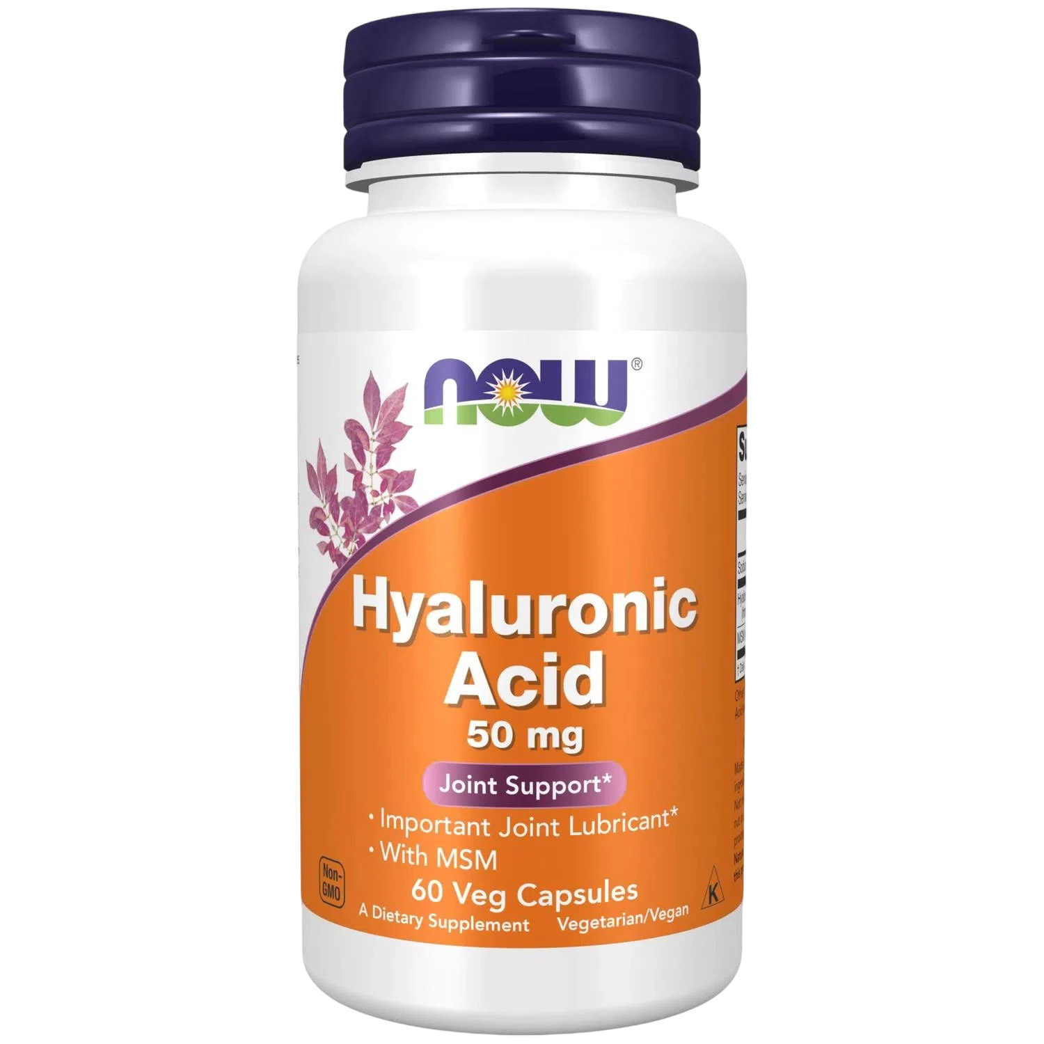 Ácido hialurónico de 50 mg, 60 Cápsulas Veg – NOW Foods-Wellu