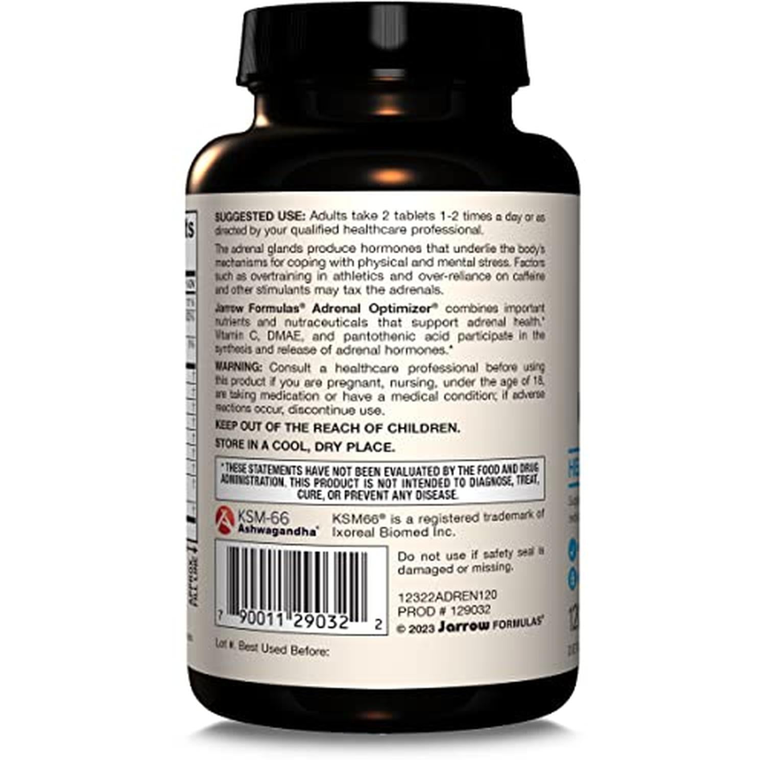 Adrenal Optimizer, 120 Tabletas – Jarrow Formulas-Wellu