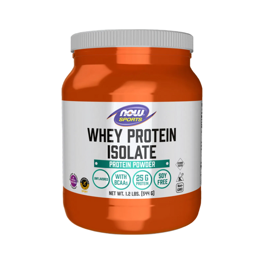 Aislado de proteína de suero, en polvo sin sabor, 1.2 lbs. – NOW Foods-Wellu