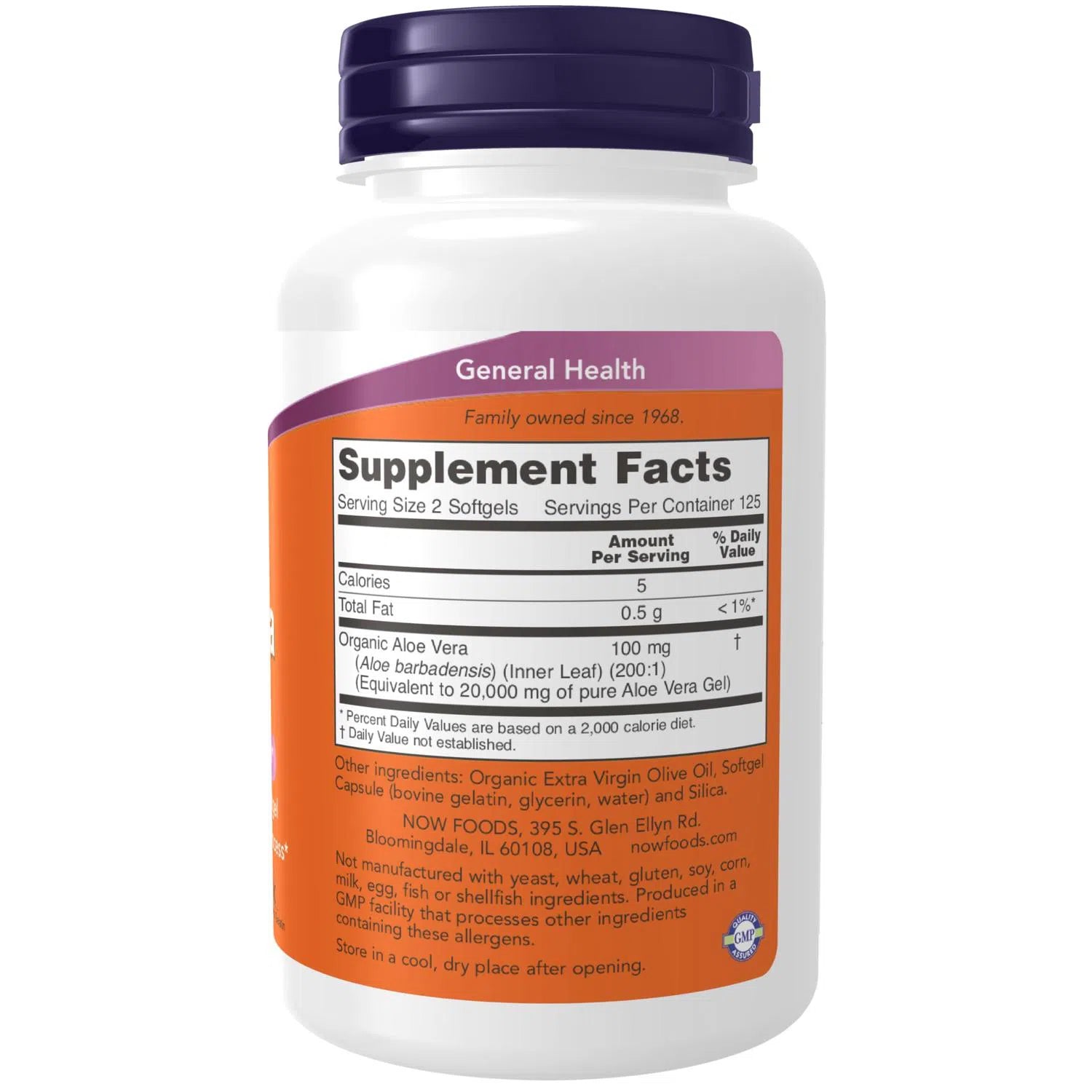 Aloe vera de 10 000 mg, 100 Softgels – NOW Foods-Wellu