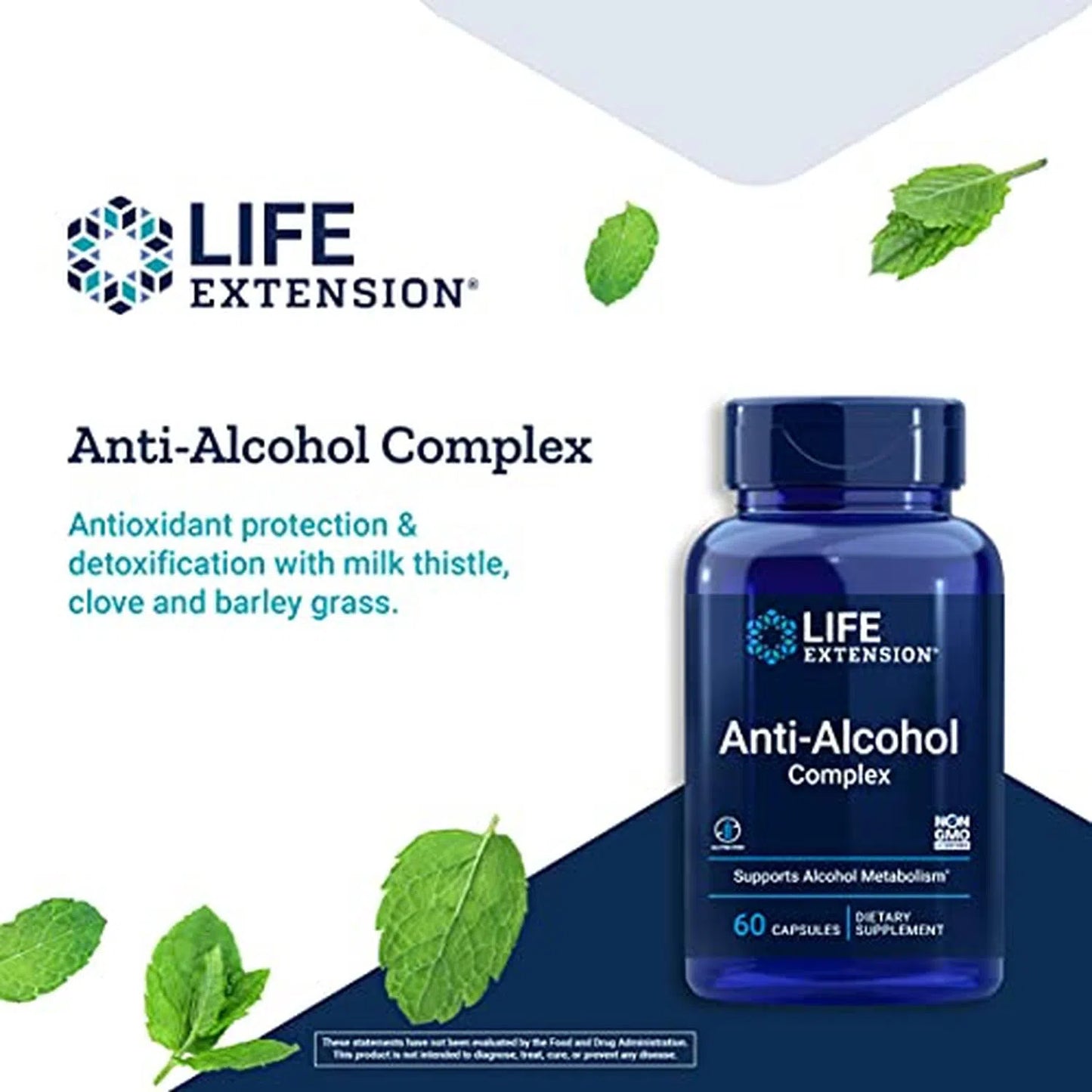 Anti-Alcohol Complex, 60 Cápsulas – Life Extension-Wellu