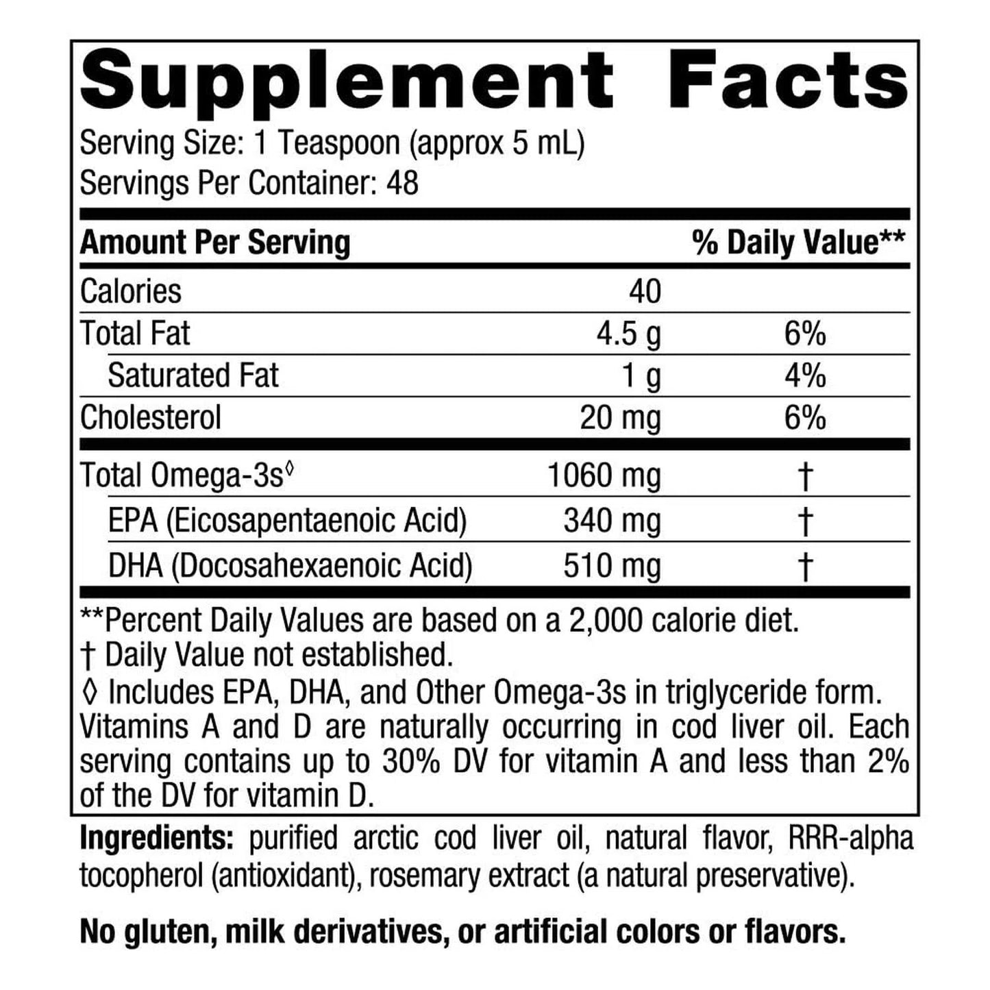 Arctic Cod Liver Oil Omega3, 234 ml – Nordic Naturals-Wellu