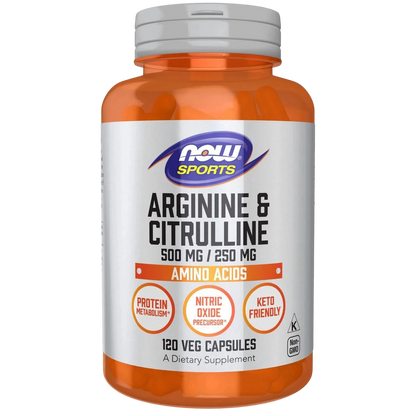 Arginina 500mg & Citrulina 250mg 120 veg caps-Wellu